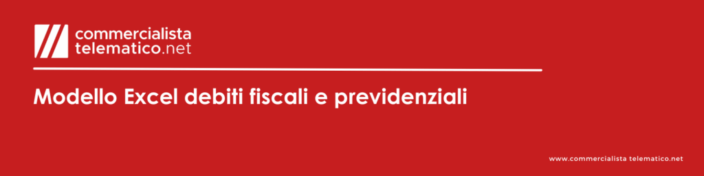 modello Excel debiti fiscali e previdenziali