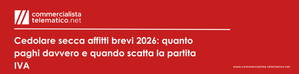 cedolare secca affitti brevi 2026