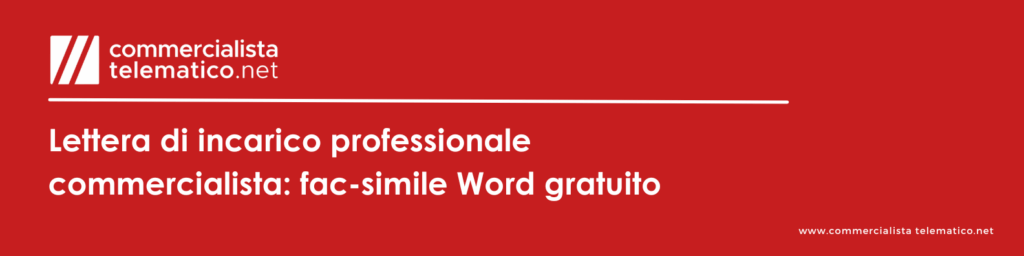 Lettera di incarico commercialista fac-simile Word gratuito